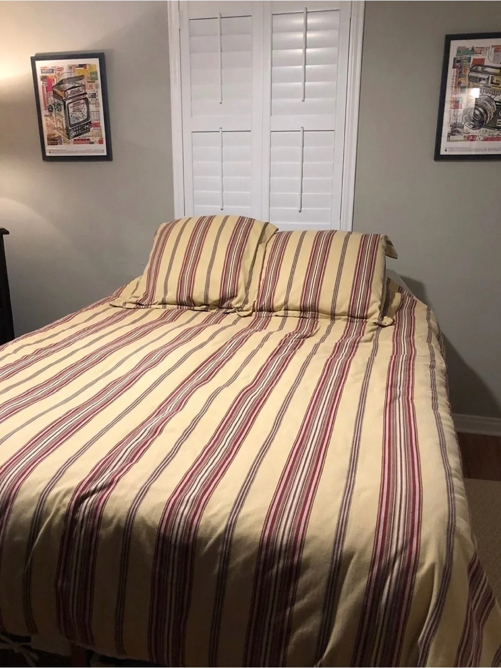 Pottery Barn Montgomery Stripe Duvet and Shams
